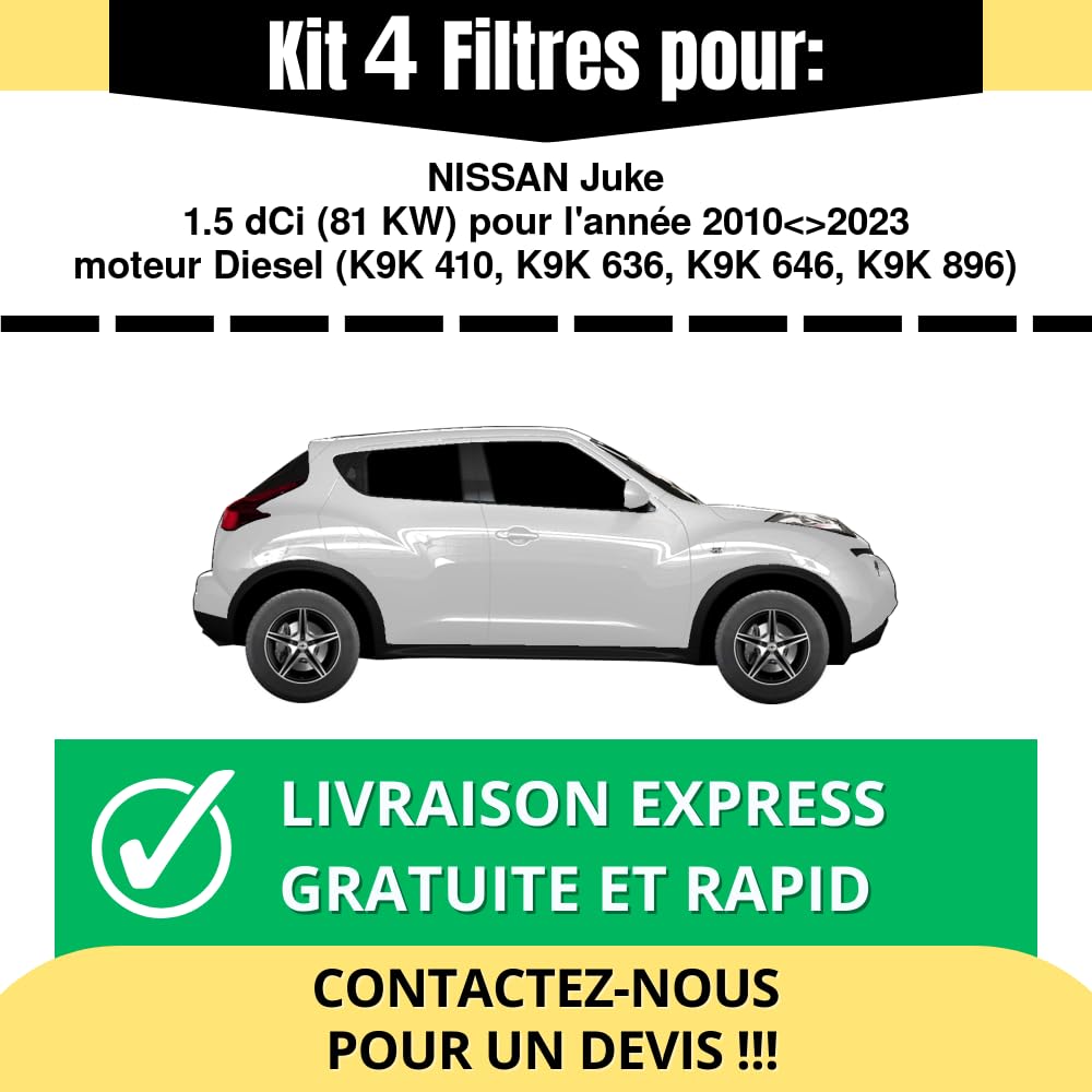 Olio Nissan Qashqai 1.5 Dci J11 Kit Tagliando Per Nissan Juke 1.5 DCi 81KW 110CV Dal 2013 - Filtri E Olio Kit Tagliando Kia Sportage 1.7 Crdi - Foto 14