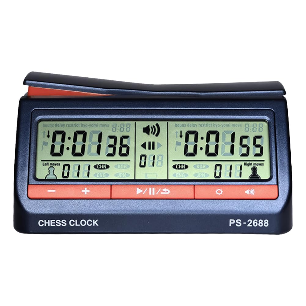 Reloj Digital de Ajedrez con Temporizador, Cronómetro Profesional Multifuncional para Juegos de Mesa con Función de Cuenta Atrás y Temporización Precisa, Ideal para Diversos Juegos de Mesa