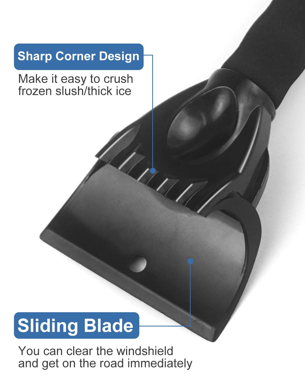 Raschietto Per Parabrezza Con Doppia Funzione - Lato Scalpello Per Gelo E Artiglio Per Ghiaccio - Foto 9