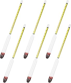 6 Pcs Alcohol Hydrometer 0-200 Proof and Tralle Hydrometer Alcohol Digital Accurate Alcohol Proof Tester for Liquor Wine Brew Beer and Distilling Moonshine Alcoholmeter