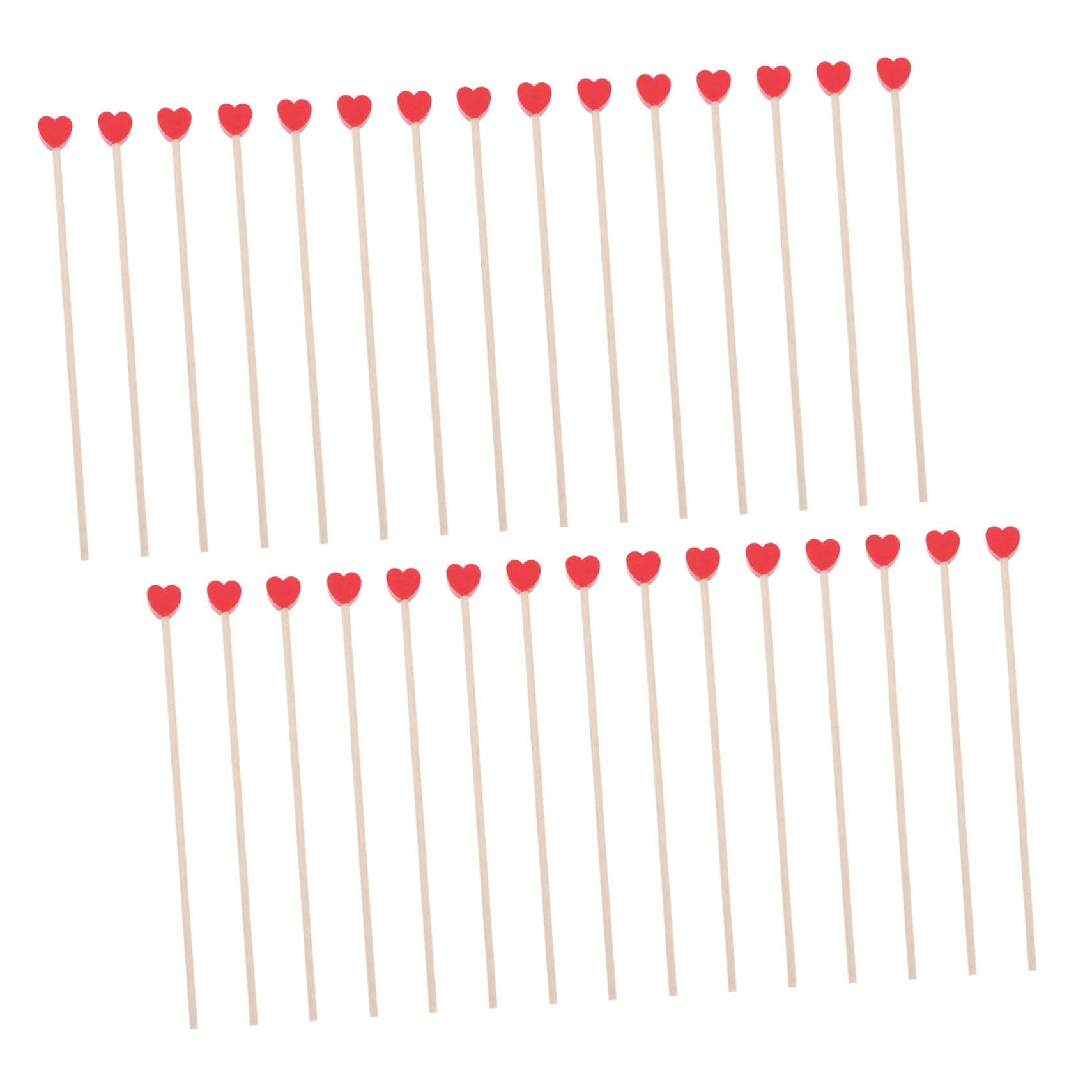 MUCKLILY 100Pcs Honey Dipper Sticks Heart Shaped Stirring Rods for Jam and Beverages for and Afternoon Tea