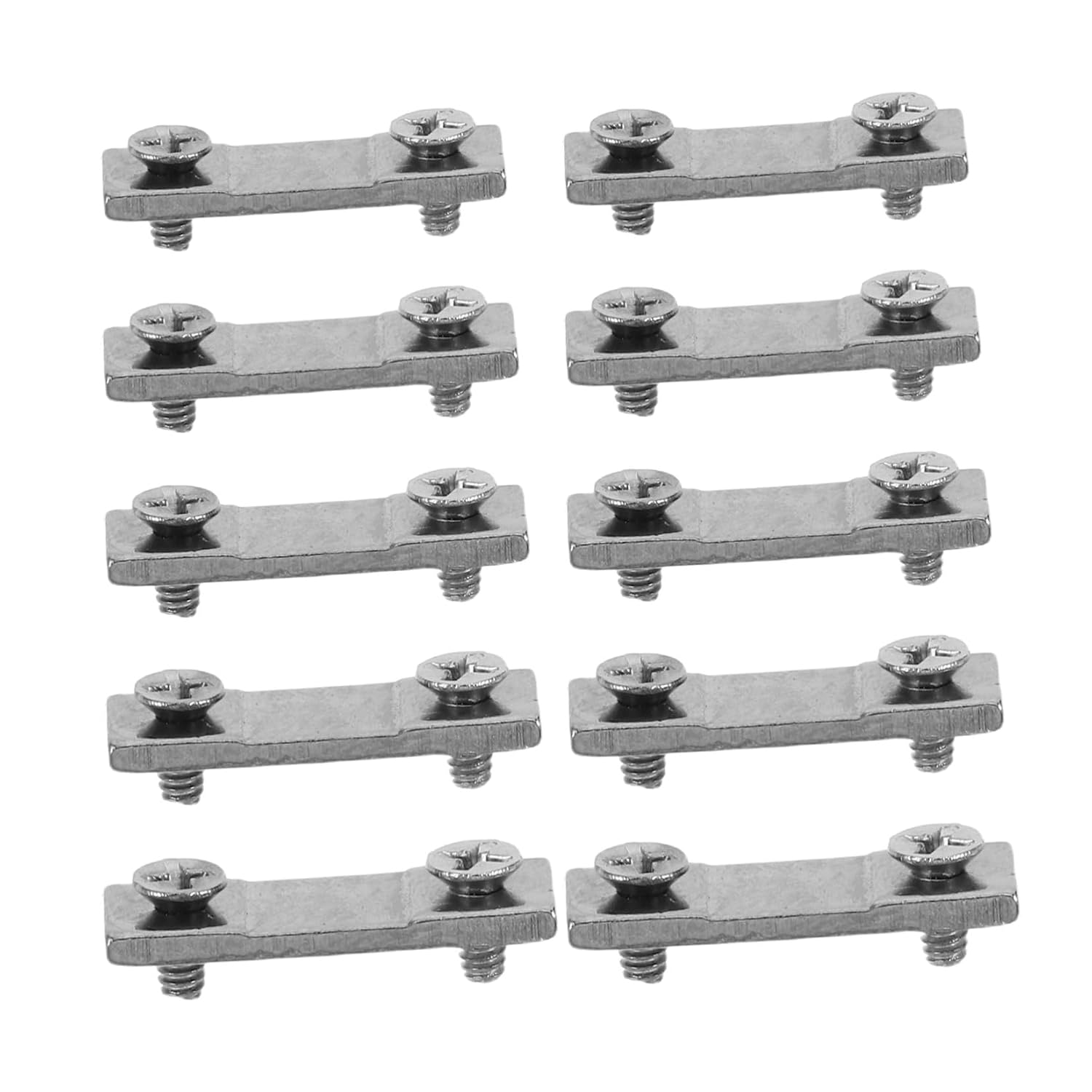 FRCOLOR 10 Sets Vernier Caliper Limit Plates with Screws Metal Single Clamp Stop Plates 9mm Hole Pitch Replacement Accessory for Dial Caliper for Workshop Operations and Machinist Tool