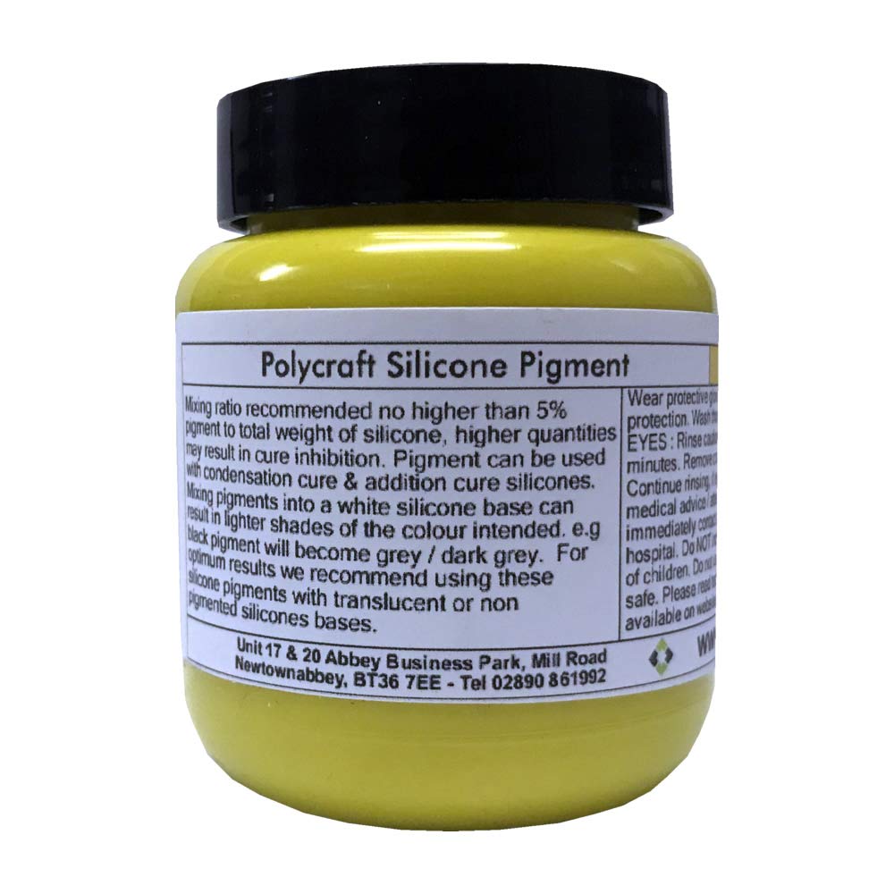 Polycraft ( Mb Fibreglass ) Yellow Polycraft Silicone Pigment - 100G (Compatible With Rtv Silicone Mould Making Rubber)