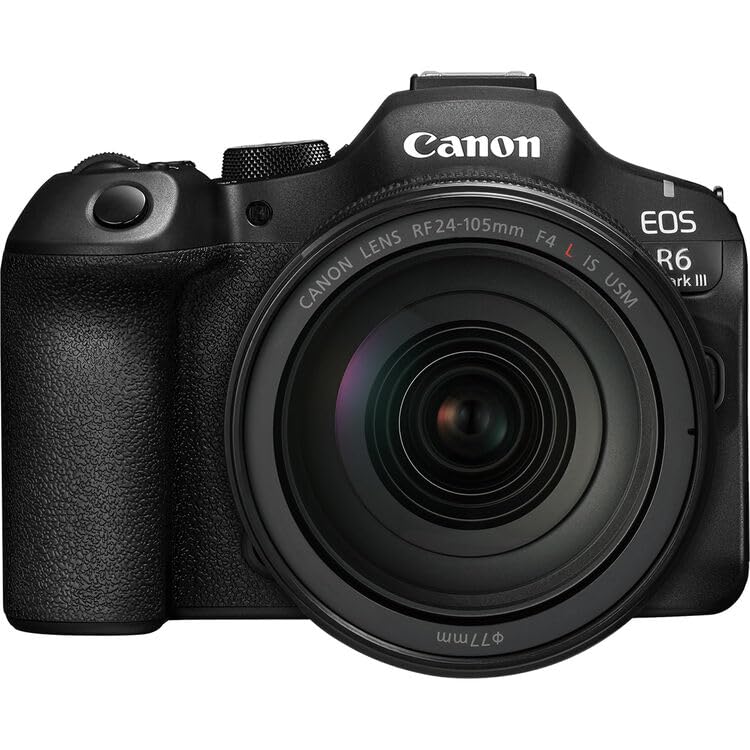 Image of Canon EOS R6 Mark III Mirrorless Camera with 24-105mm f /4L is USM Lens | Full-Frame RF Camera with Advanced AF & 4K Video | for Weddings, Events & Creators + 64GB Card 200ES Bag