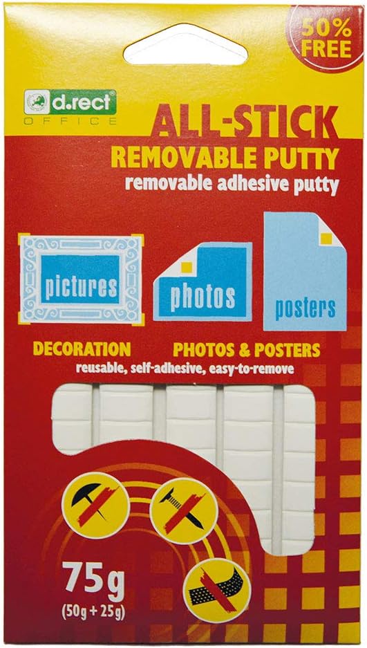 D.RECT White Adhesive Pads Removable Malleable Adhesive Paste