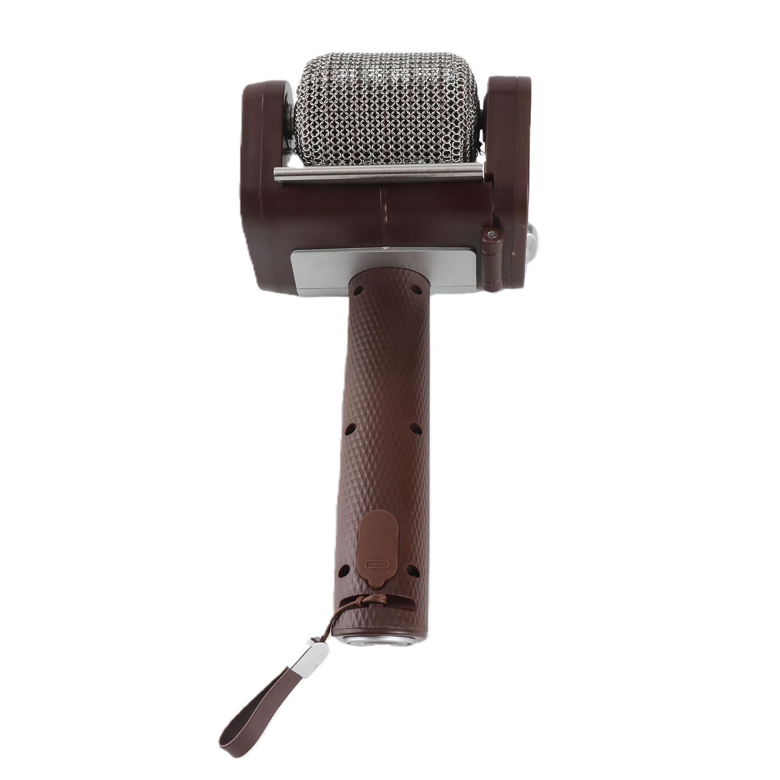 Cepillo Giratorio para Parrilla, Herramienta inalámbrica Recargable para Barbacoa con Rodillo de Acero Inoxidable de 350 RPM, Limpiador eléctrico para Parrilla de Barbacoa con luz (Brown)