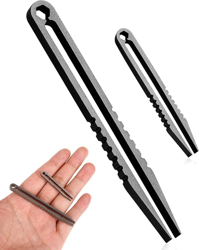 Pinças de titânio para viagem KALIONE, 2 unidades, preta