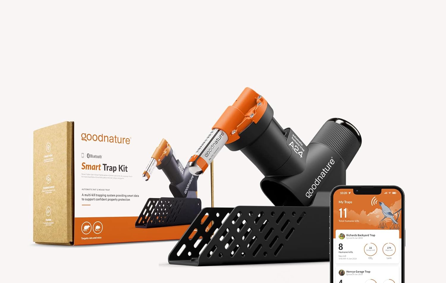 Goodnature Smart Trap Kit, A24 Humane Mouse Trap & Rat Trap with