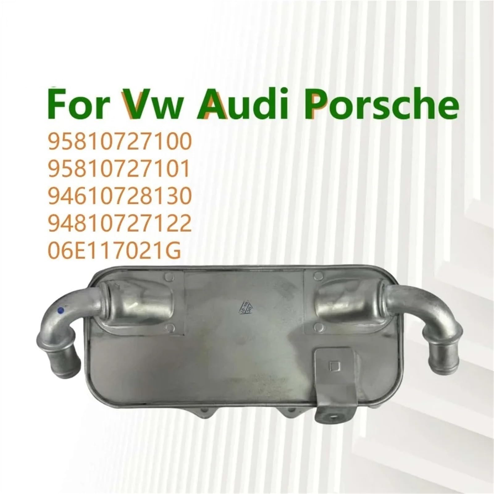 Obudowa chłodnicy oleju 95810727100 94810728122 Chłodnica oleju silnikowego pasuje do Porsche pasuje do Panamery pasuje do Cayenne 06E117021G 94610728130 ręczny przetwornik chłodnicy