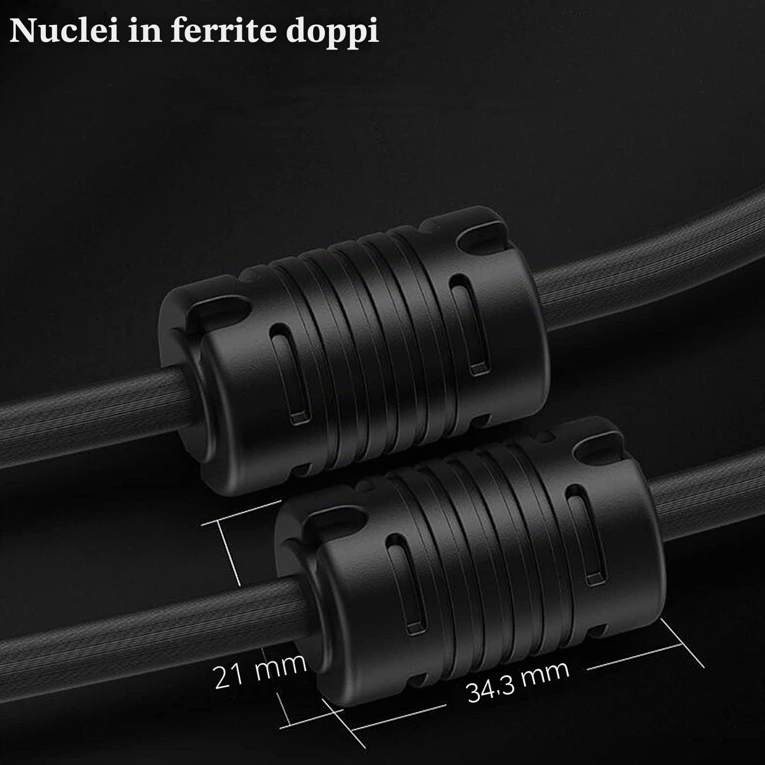 Herfair Cavo VGA 1,5 m, Prolunga Maschio a Maschio 1080P Full HD, Placcato Oro per Monitor, Computer, PC, Laptop, TV, Proiettori, Display
