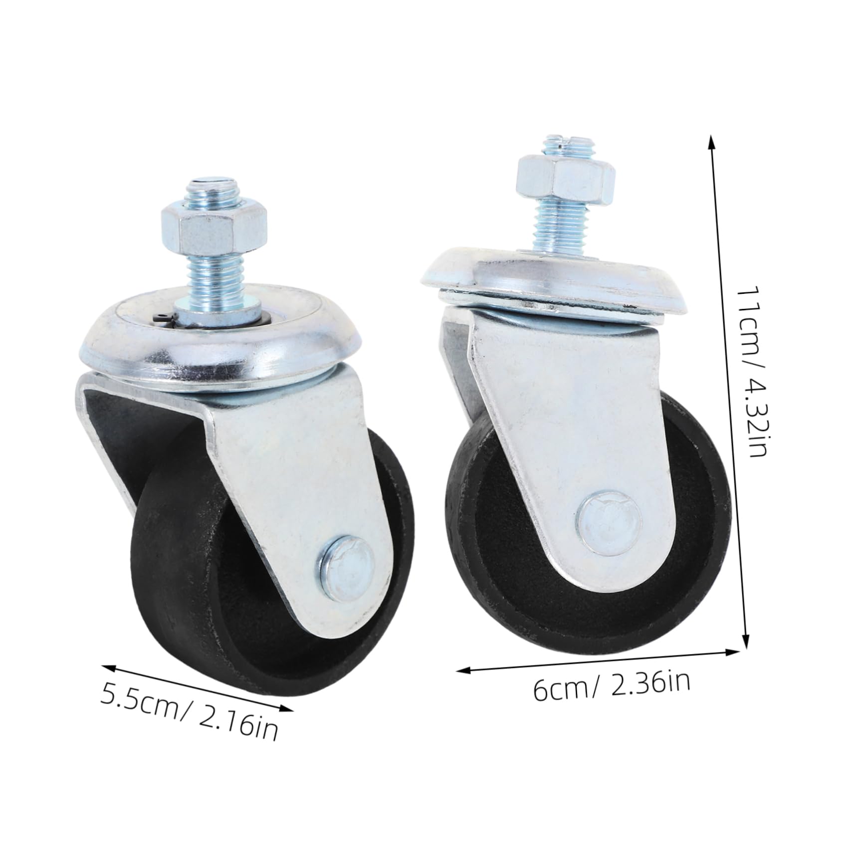 iplusmile 2 Piezas Accesorios para gatos hidráulicos ruedas para trabajo pesado un accesorios ruedas jack giratorias horizontales suministros de coche de repuesto