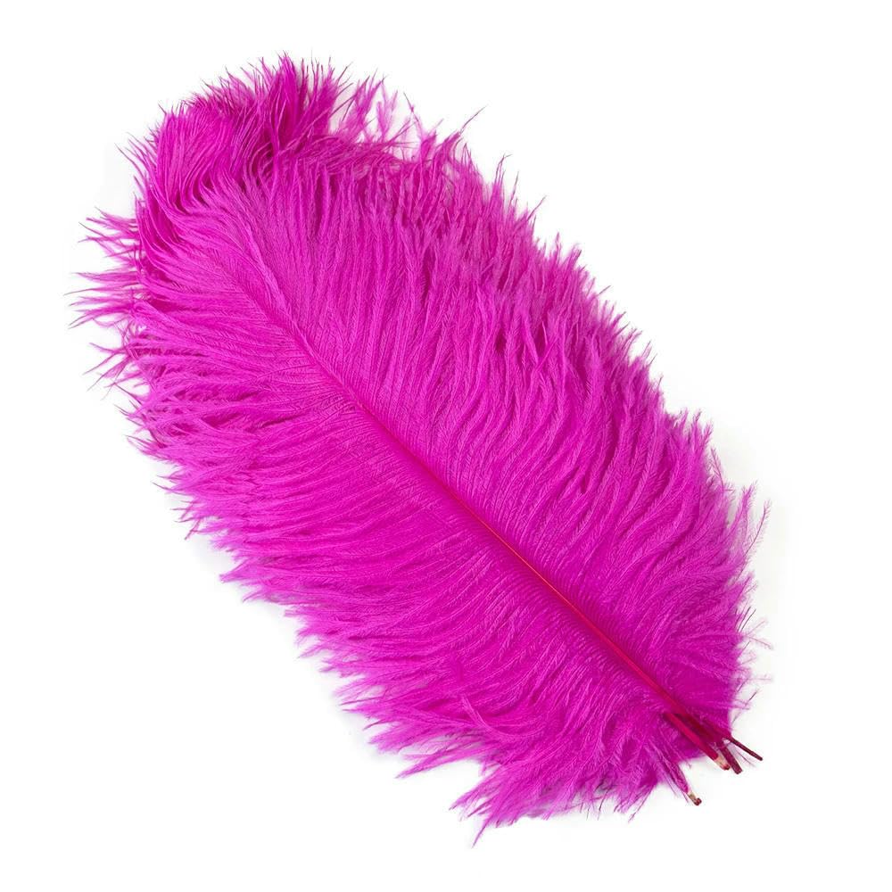 Lot de 10 plumes d'autruche bleues naturelles de 15 à 55 cm pour décoration de mariage, carnaval ou centre de table.