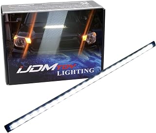 iJDMTOY LED Hood Scoop Light Strip Kit for Toyota 2012-2015 Tacoma w/Scoop | Also 2010-20 4Runner, 24-SMD Super Bright Flexible IP67 Light Strip, Hood Bulge Area Mount, Custom Off-Road Driving Light