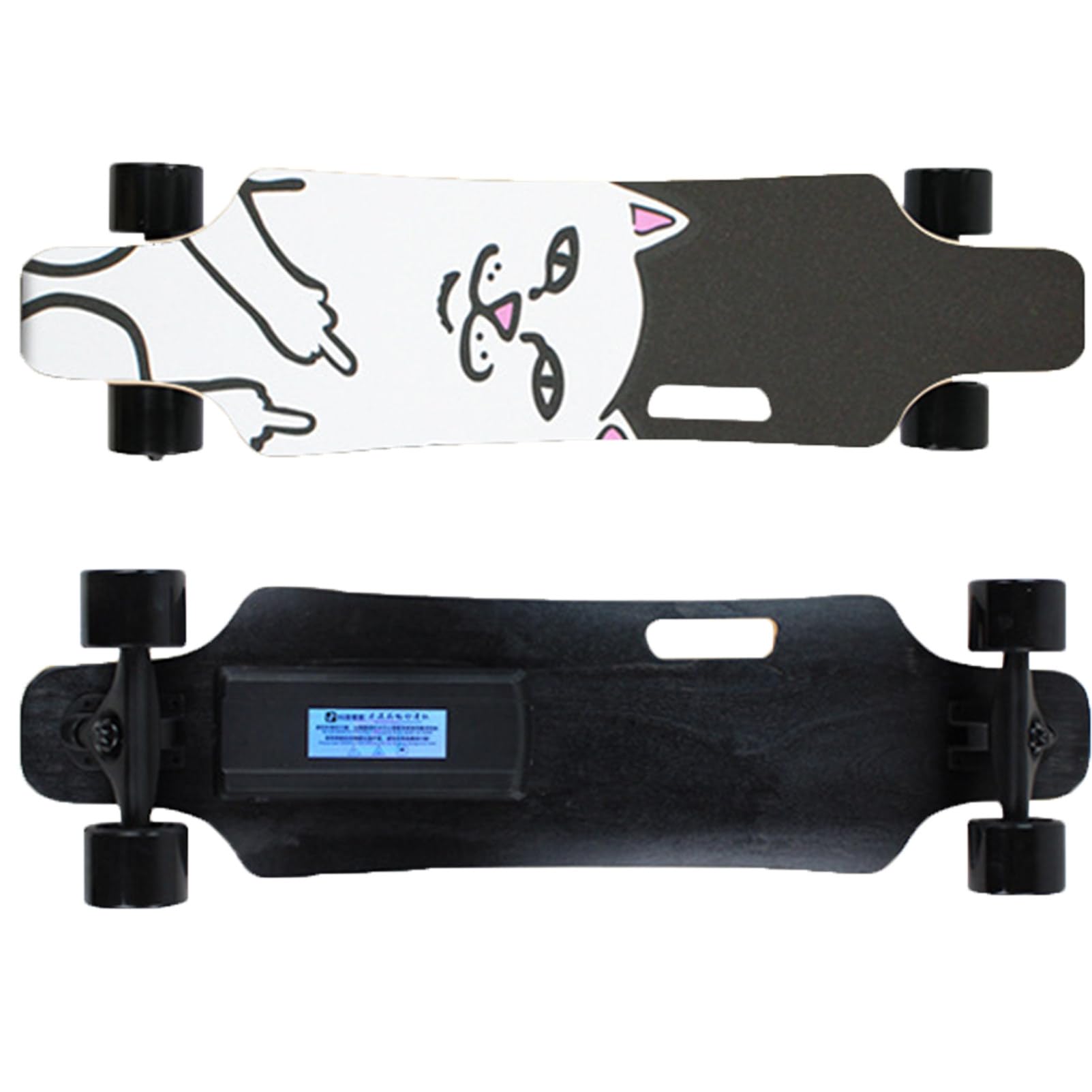 Pwekzxt B 83Cm Electric Skateboard,Motorized Oard,Electric Longboard Skateboard,Electric Skateboard For Adults And Eginners,Easy Carry Handle Design, With 4-Speed Remote, Range 15Km
