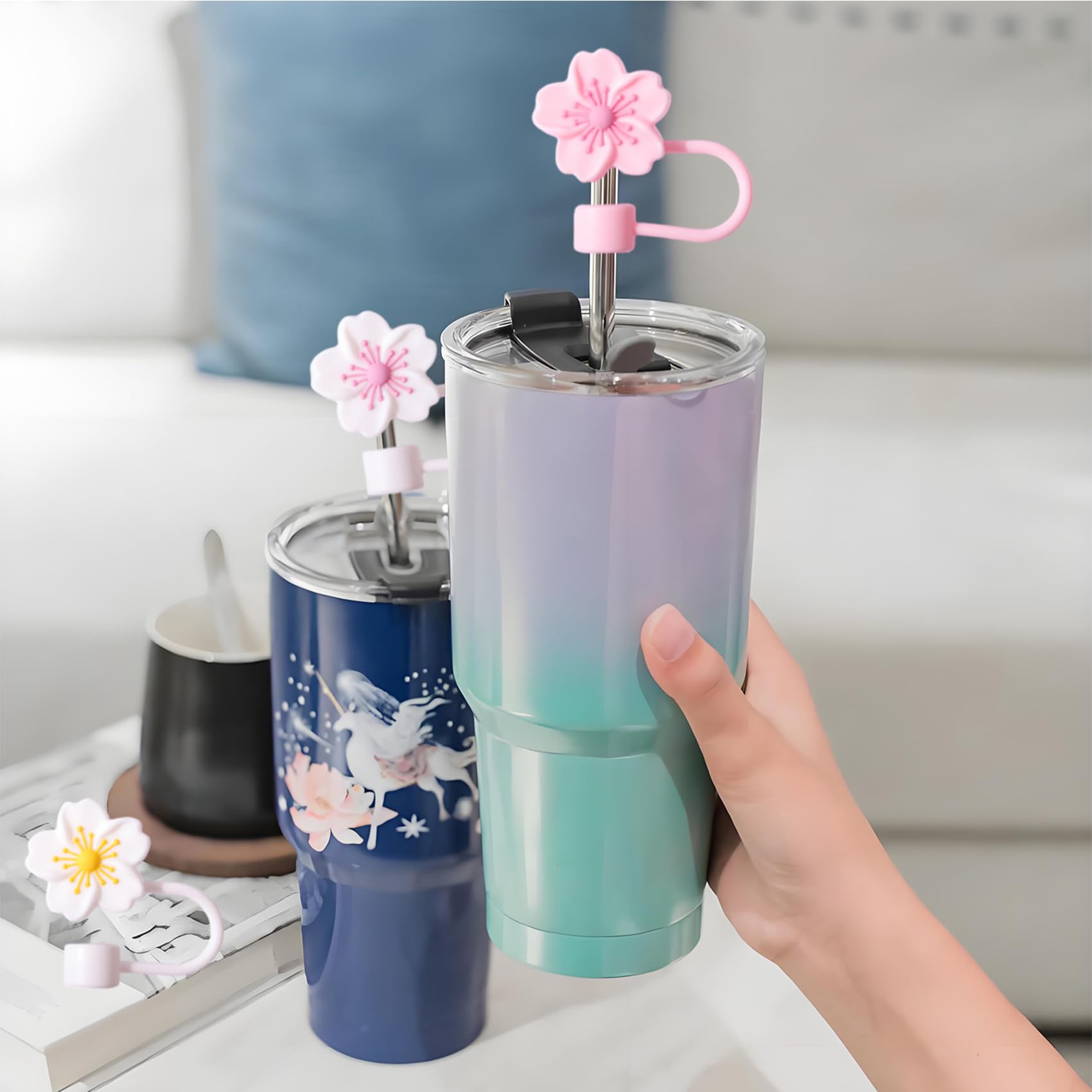 Auhope Lot De 6 Housses De Paille Pour Tasse Stanley