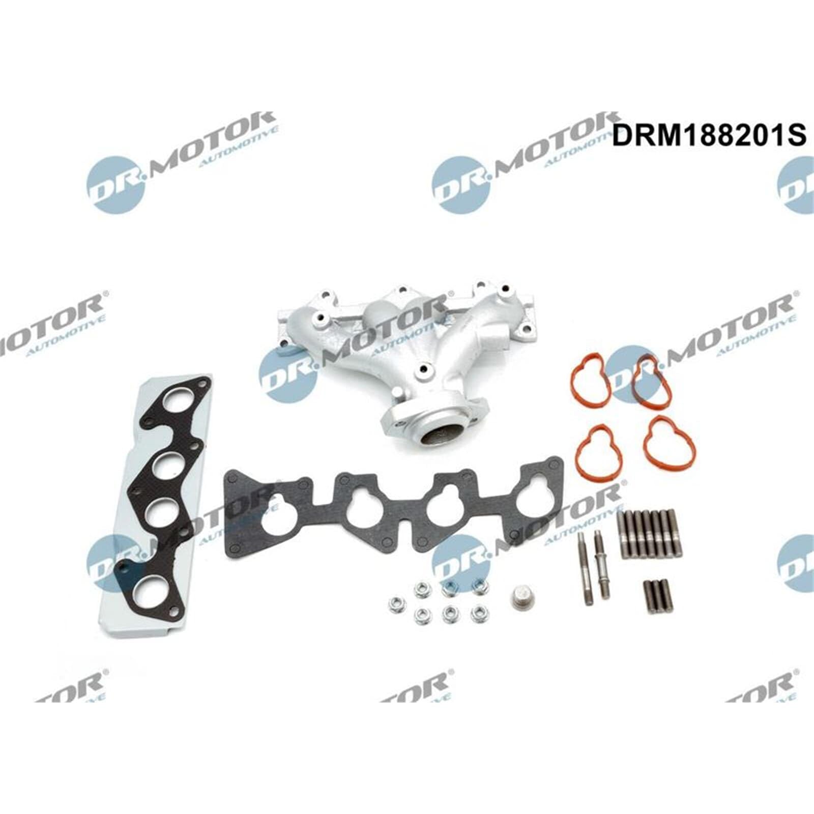 DR.MOTOR AUTOMOTIVE DRM188201S Collettore di scarico con guarnizioni con materiale di fissaggio con bulloni/viti