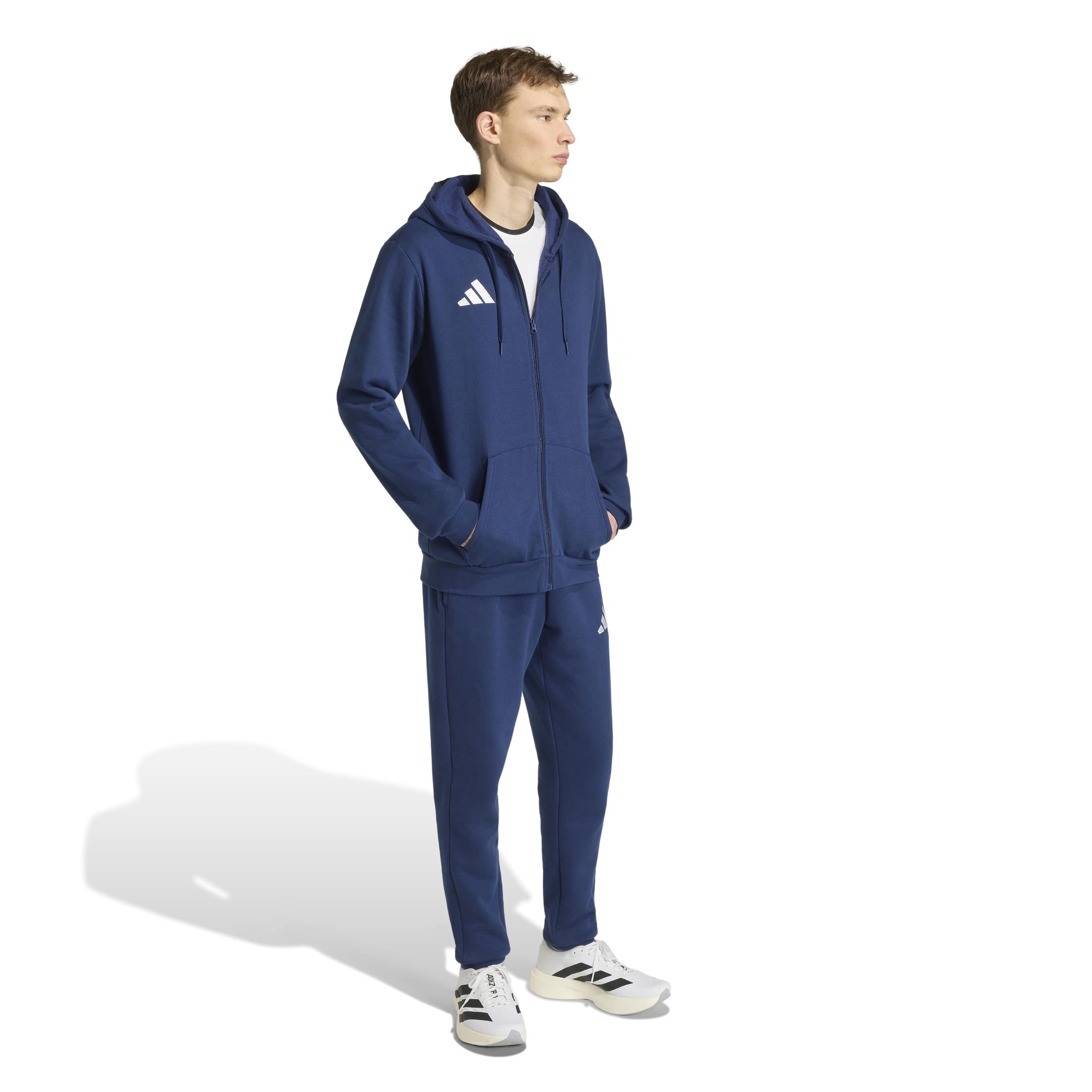adidas Men's Entrada26 Full Zip Hoodie Team Navy Blue 2/White S S – Bild 2