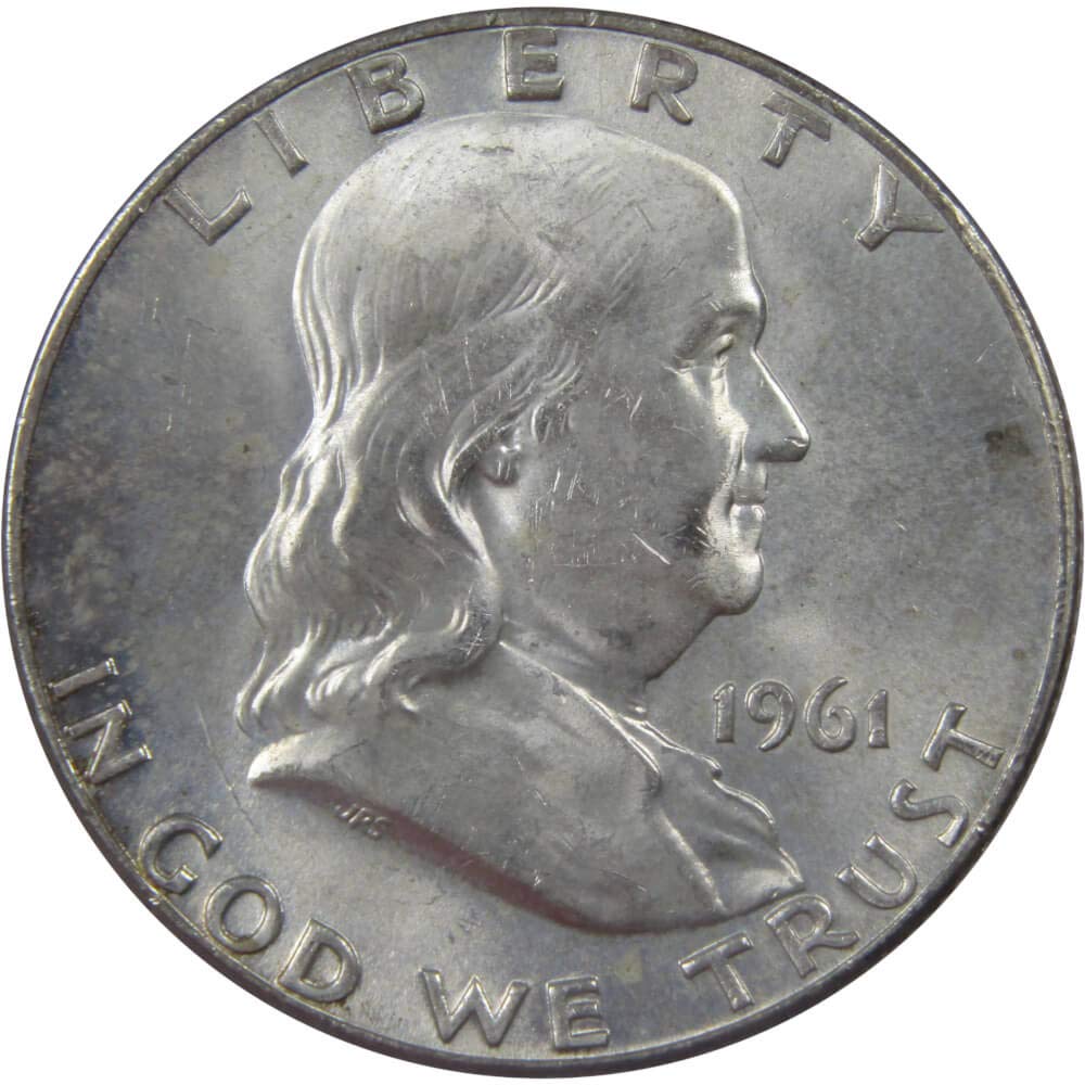 1961 D Franklin Half Dollar BU Uncirculated Mint State 90% Silver