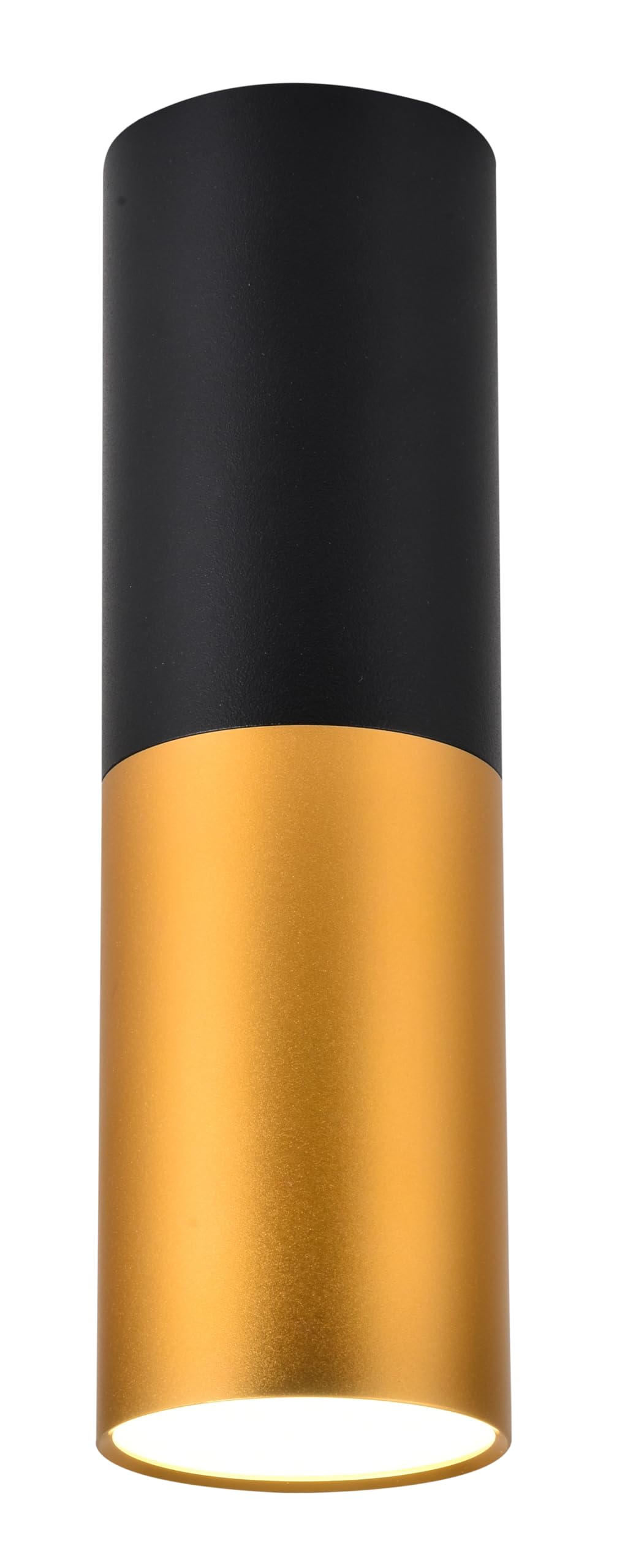 Plafonnier tube GU10 noir et or 15W l'élégance moderne pour salon