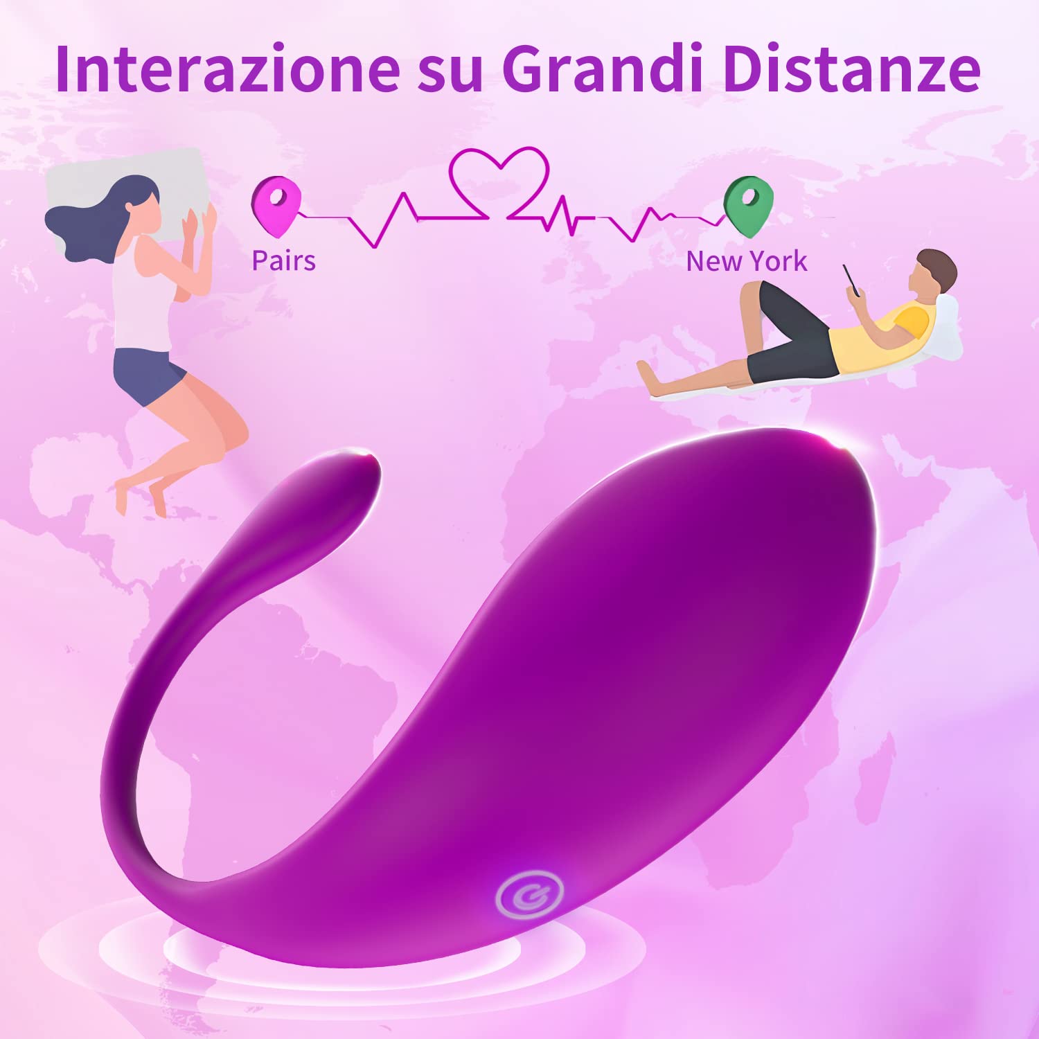 Vîbràtóreper Donna Telecòmando APP,Vîbràtóreper Donna 9 Modalità Vîbràtóre Vîbràtóri Clídórídè Dónnà Stîmólàtóre per Çlîtórîde Ovett𝚘 Vibrante c𝚘n app da telef𝚘n𝚘（Granata）