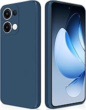 GiiYoon Cover for Oppo Reno 13 5G Silicone Case, Shockproof Slim TPU Silicone Case with Fibre Inner Layer and Camera Protection, Blue