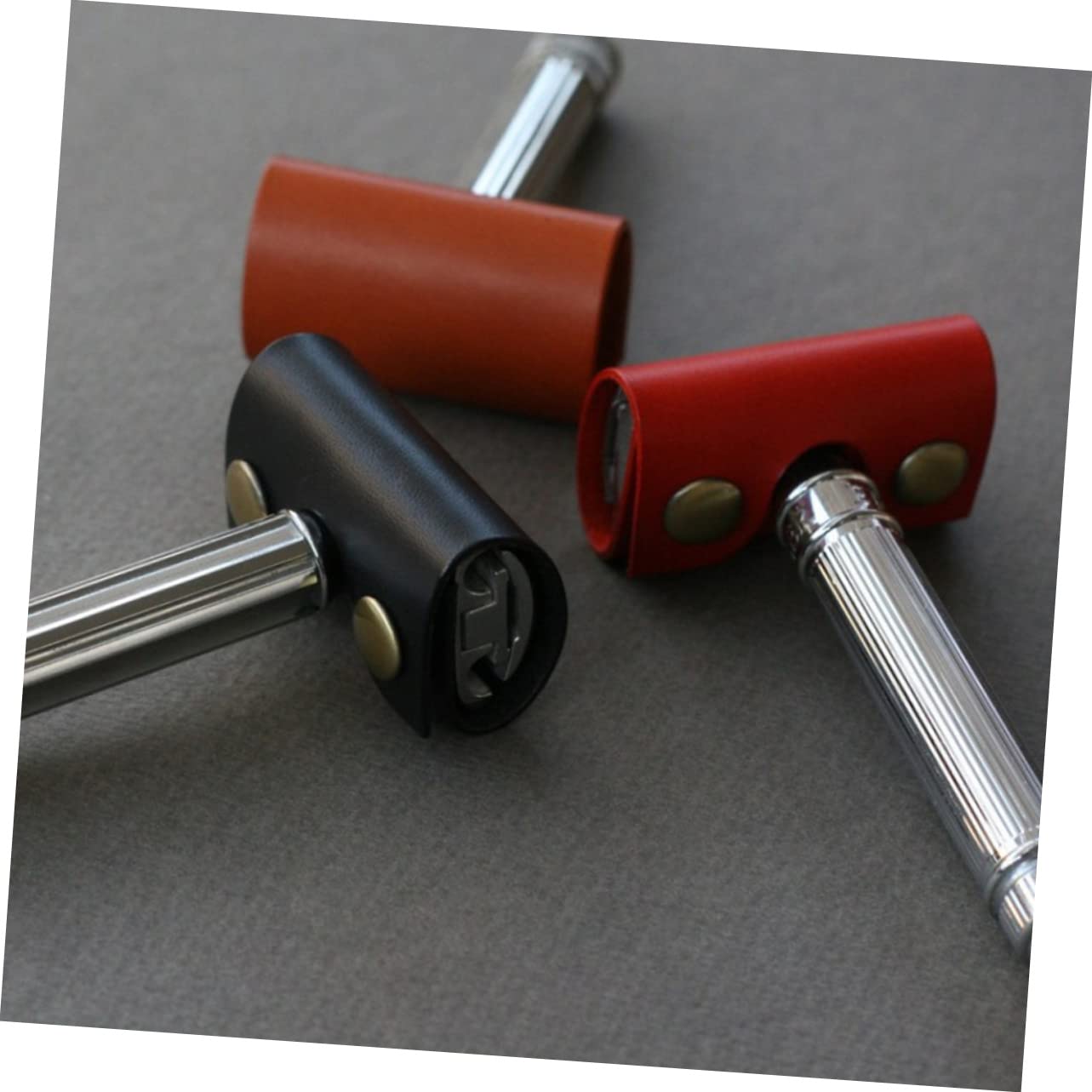 Healeved Leather Bag for Razor Head Portable Shaver Accessory Protective Cover for Men Shaving Razors