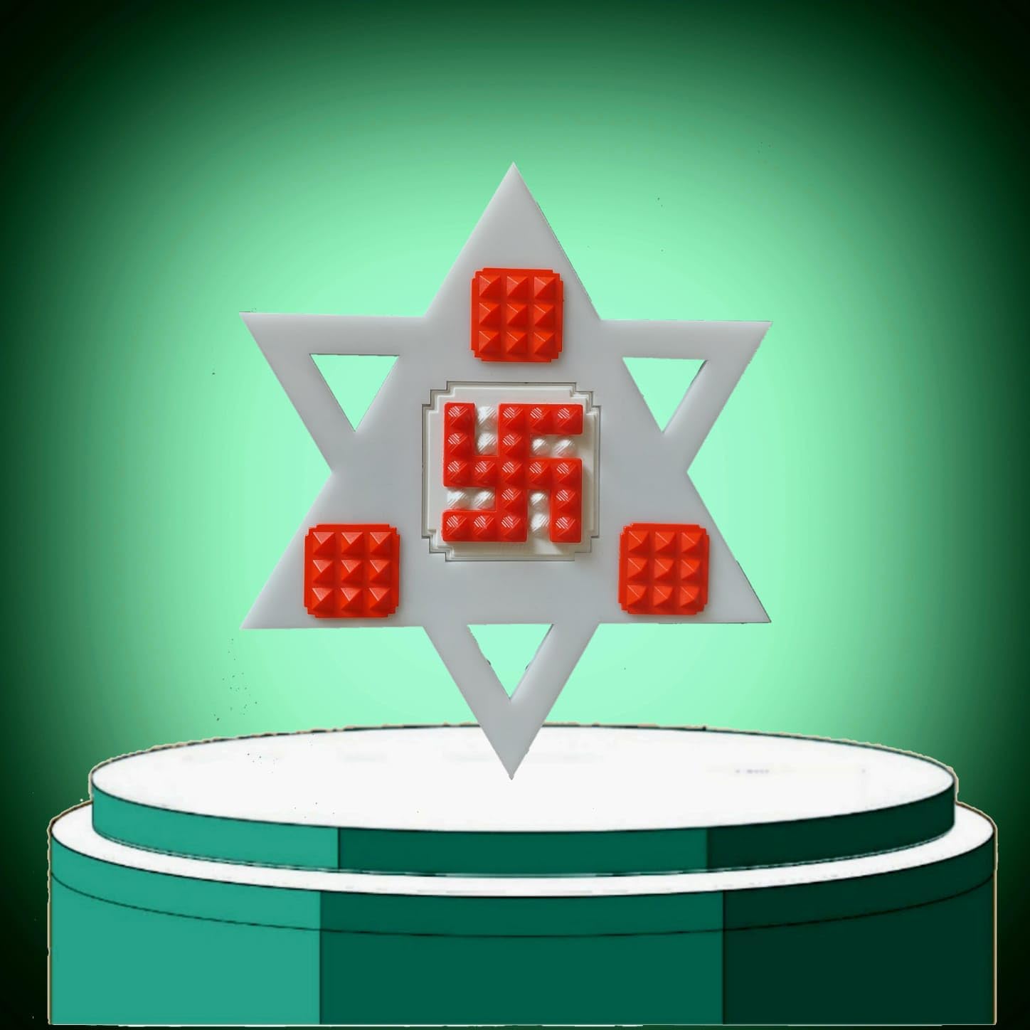 Viz Creation Unique Pyramid Swastik Entrance Door and Positive Energy Generate and Pyramid Vastu Expert Recommended Energized Product. (Design 3)