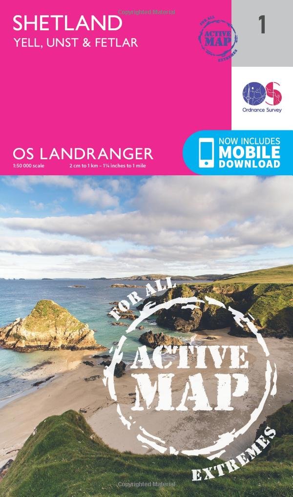 Shetland  Yell Unst  Fetlar Map  Weatherproof  Cullivoe  Mid  by Ordnance Survey