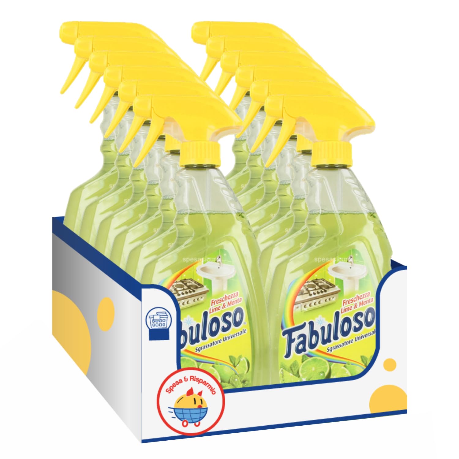 Sgrassatore Universale Spray Lime & Menta – 500 ml – Variazioni 4/8/12 Pezzi (12)