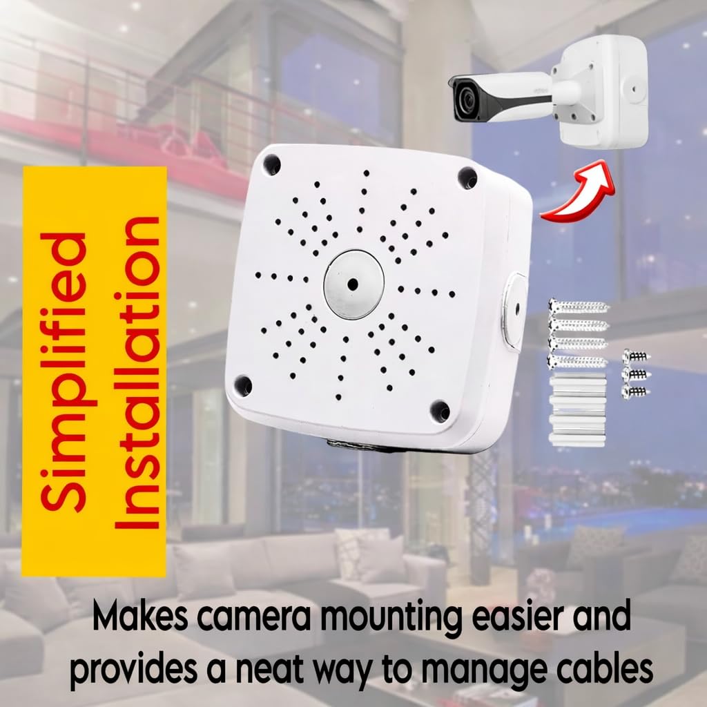 5x5” Square Waterproof PVC Junction Box for CCTV Camera, Heavy Duty Outdoor Electrical Enclosure, 3 Entry Inlets, Wire Protection – Pack of 2 — Amazon image 5