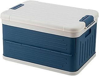 Contenedores de Almacenamiento Plegables de plástico con Tapa, Cajas de Almacenamiento Plegables para Organizador de Camping, Caja de Viaje (Color : Azul, Tamaño : 10L) (Blue 18L)