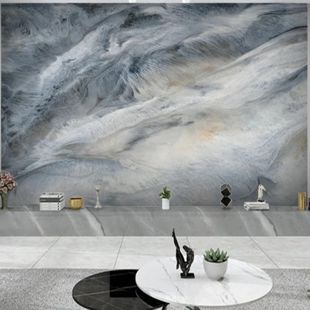 Papier peint mural 3D vagues pour agrandir une chambre ou un salon