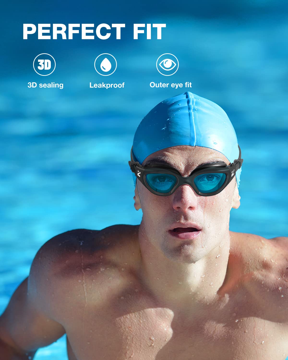 ZIONOR Occhiali da nuoto G1SE occhialini da nuoto per uomo e donna con protezione UV anti appannamento comfort professionale