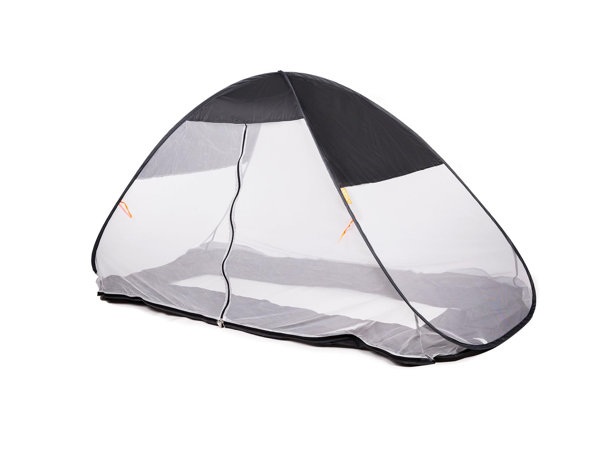 Deryan Tenda da letto pop-up – matrimoniale – zanzariera pop up – zanzariera letto – pieghevole e leight – 200 x 90 x 110 cm – zanzariera letto e zanzariera da viaggio con borsa – Grigio