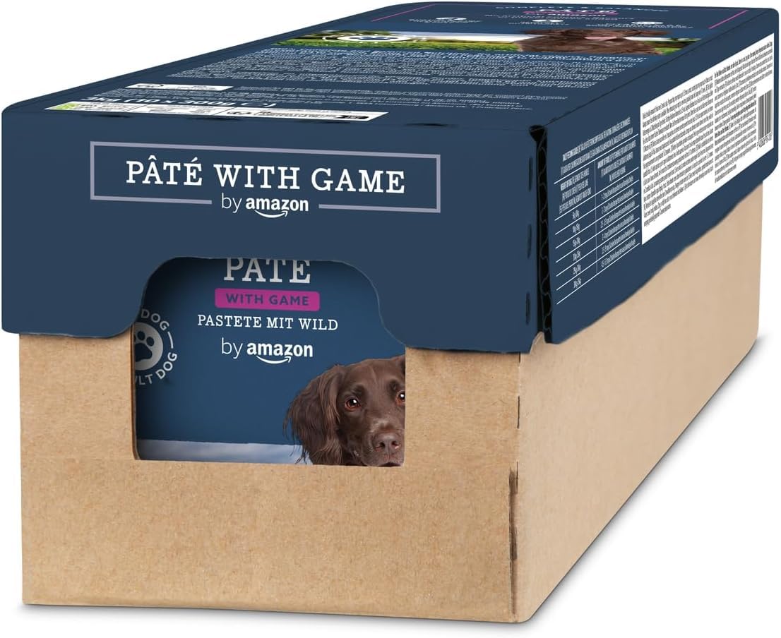 by Amazon Alimento para perros, paté con carne de caza, 300 g, paquete de 10 unidades (anteriormente Lifelong !)