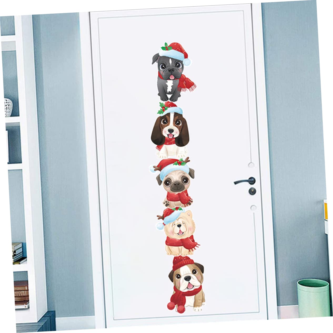Alipis 5fogli Vetrofanie Natalizie Per Finestre Adesivi Decorativi Per Natale Decorazioni Festive Per Vetrine e Porte Adesivi Murali Riutilizzabili Per Creare Atmosfera Natalizia