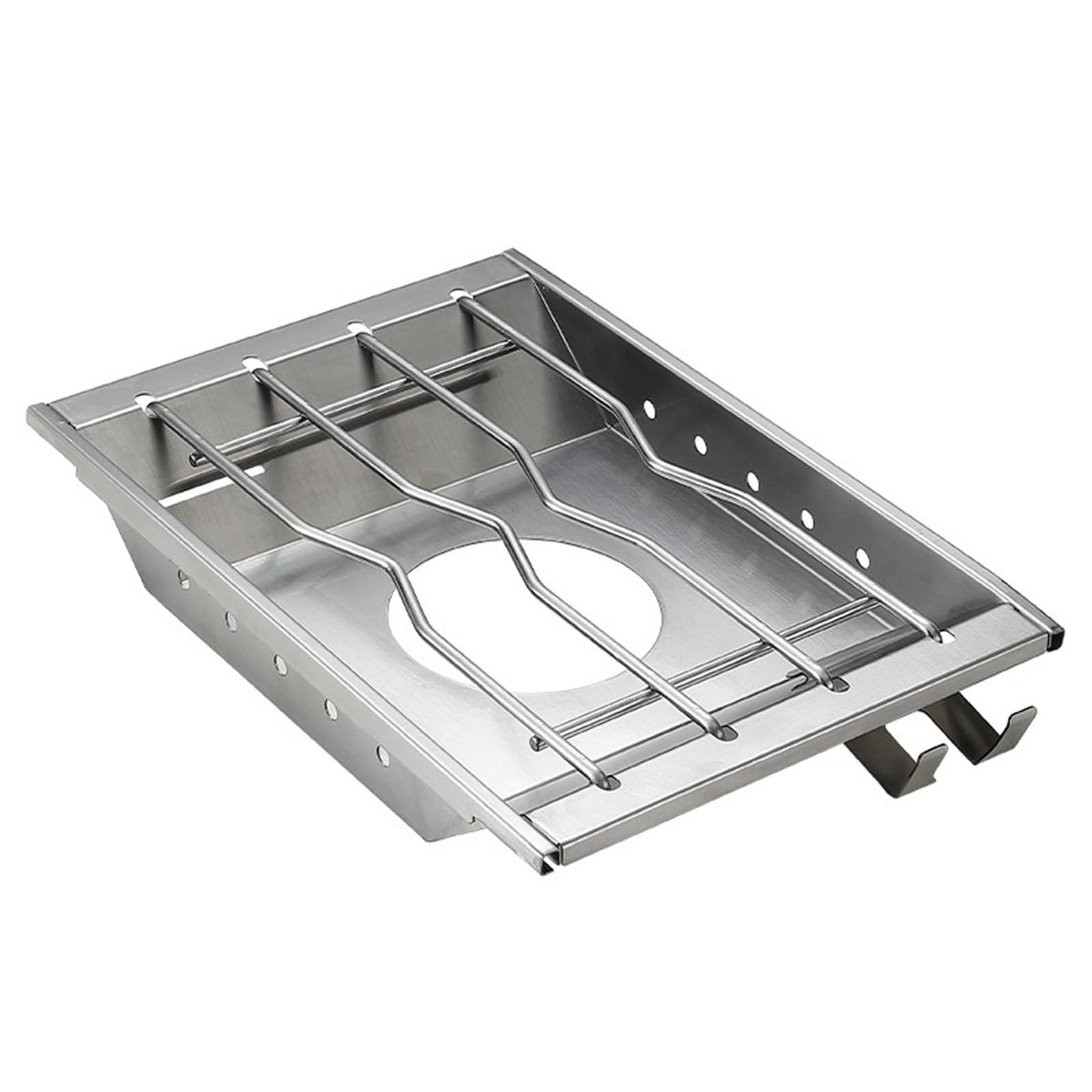 CYMMIYT Portable Stove Rack Folding Silver Stainless Steel Camp Stove Rack Toaster Outdoor Cooking Gas Stove Grill Rack Toaster