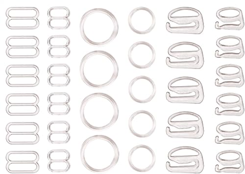 Tupalizy 240 ganchos para tirantes de brasier para coser bikini, halter, trajes de baño, lencería, anillos de nailon, clips de ajuste de corchete