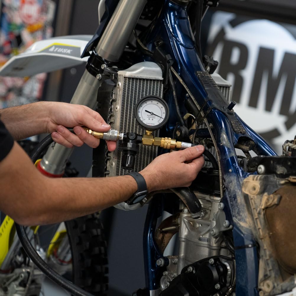 Tusk Leak Down Tester – Engine Cylinder Leakage Tester with Dual Gauges and Hose