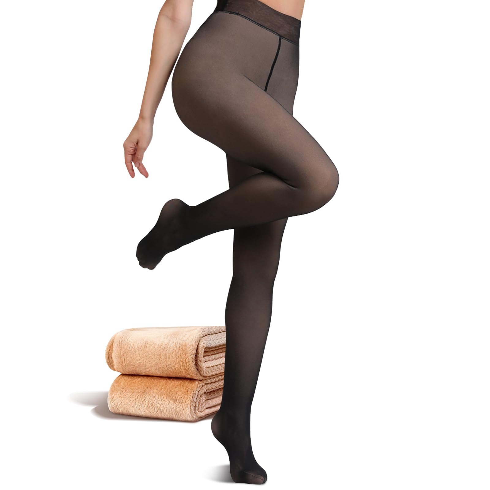 JIZ Translucent Fleece Lined Tights
