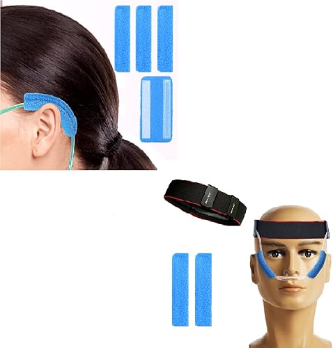 Miniatura 7 de Paquete de 4 almohadillas de cánula nasal para los oídos, cánula de oxígeno, cubierta suave para usuarios de oxígeno para ayudar a aliviar el dolor