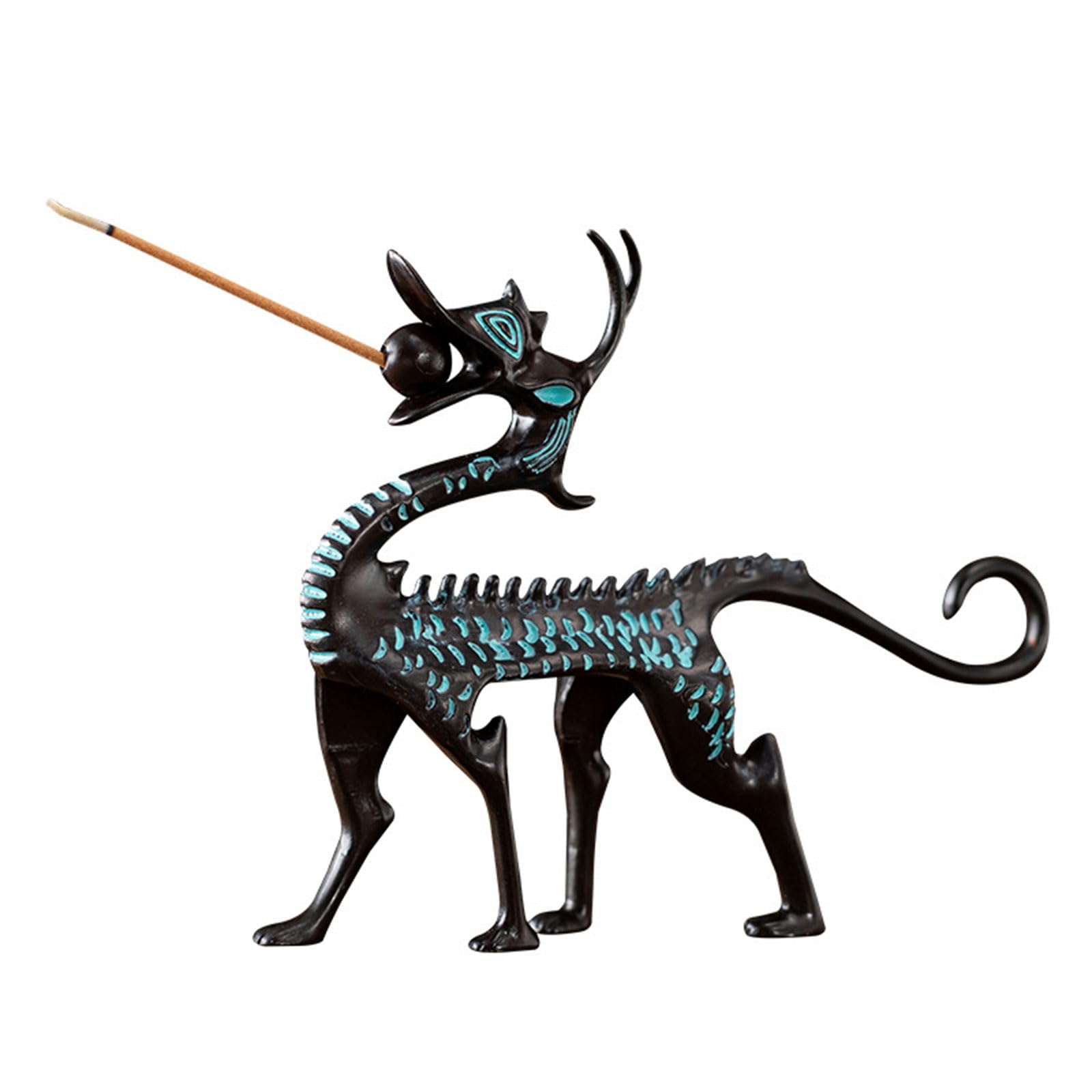 Qusinfc Dragon Incenses Burners Decorative Stick Copper Alloy Holder Handcrafted Cultural Decoration Chinese Dragon Incenses Burners
