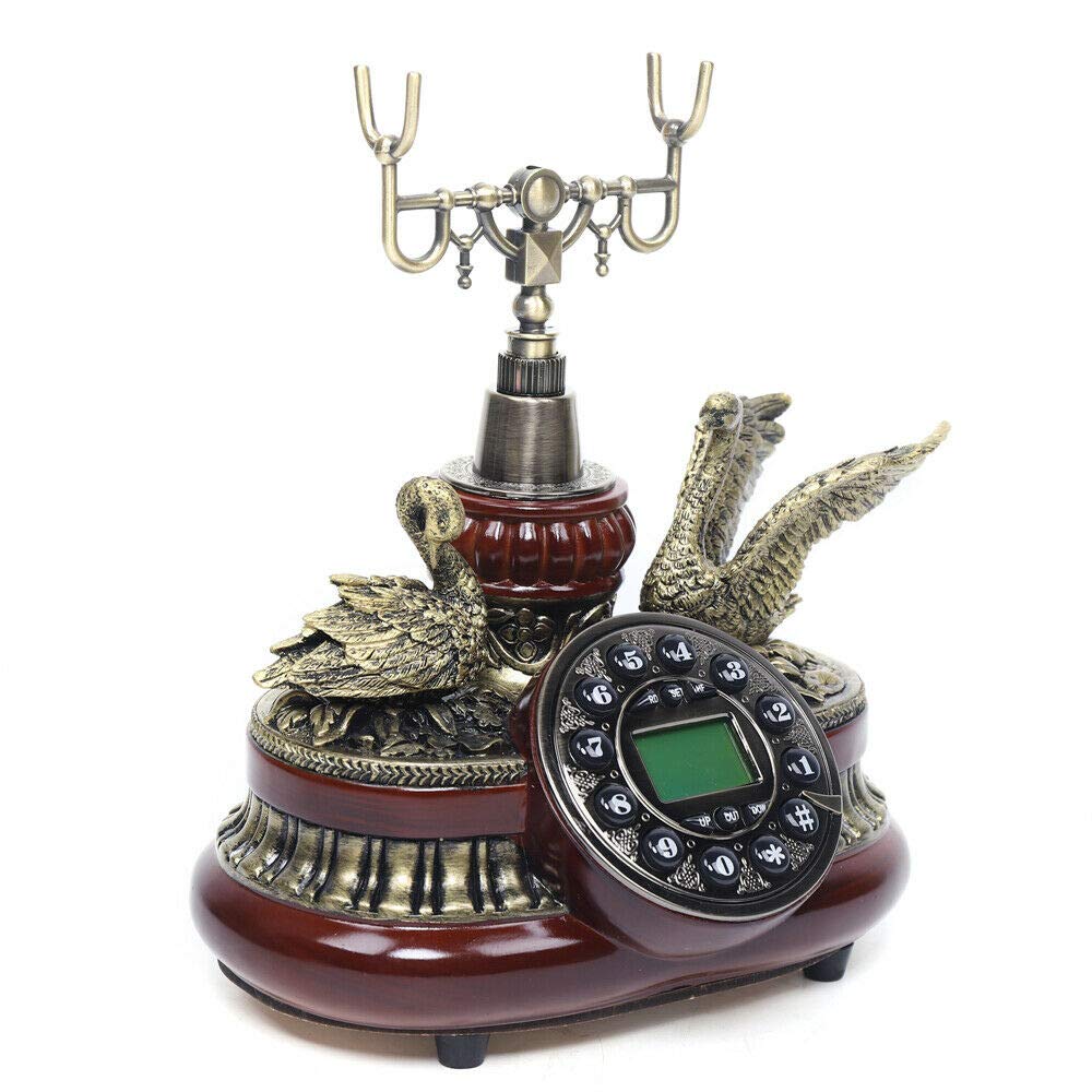 Retro Festnetztelefon Vintage FSK/DTMF Haustelefon Schnurgebundenes Antik Telefon für das Hotelbüro Hause