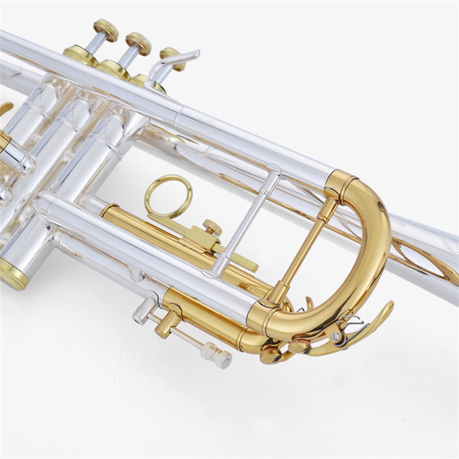 początkujących trąbka Standardowa Trąbka B-tune Instrument Dęty Blaszany Korpus Z Mosiądzu Posrebrzana Rzeźba Dla Początkujących Do Gry Dla Dorosłych Uczniów Trąbka
