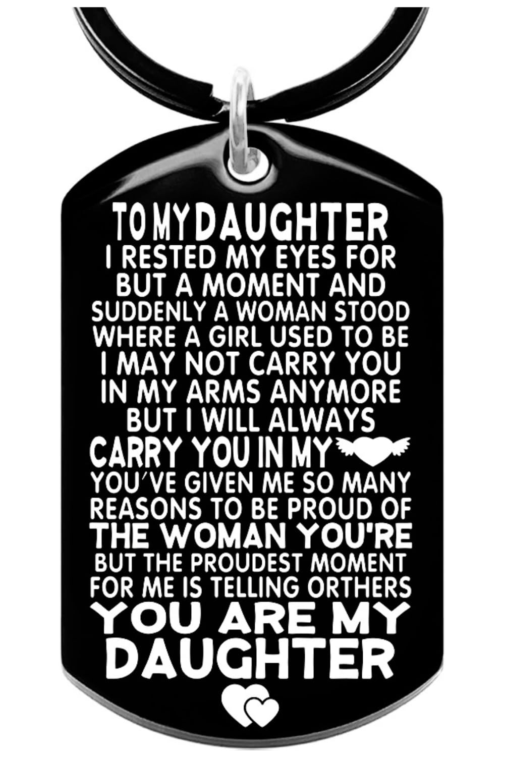 Allpeak Daughter Gifts, Gifts for Daughter - Keyring Daughter Birthday Gifts, Daughter Gifts from Mum Dad, Mother Daughter Gifts, Christmas Xmas Gifts for Daughter, Daughter in Law Step Daughter Gifts
