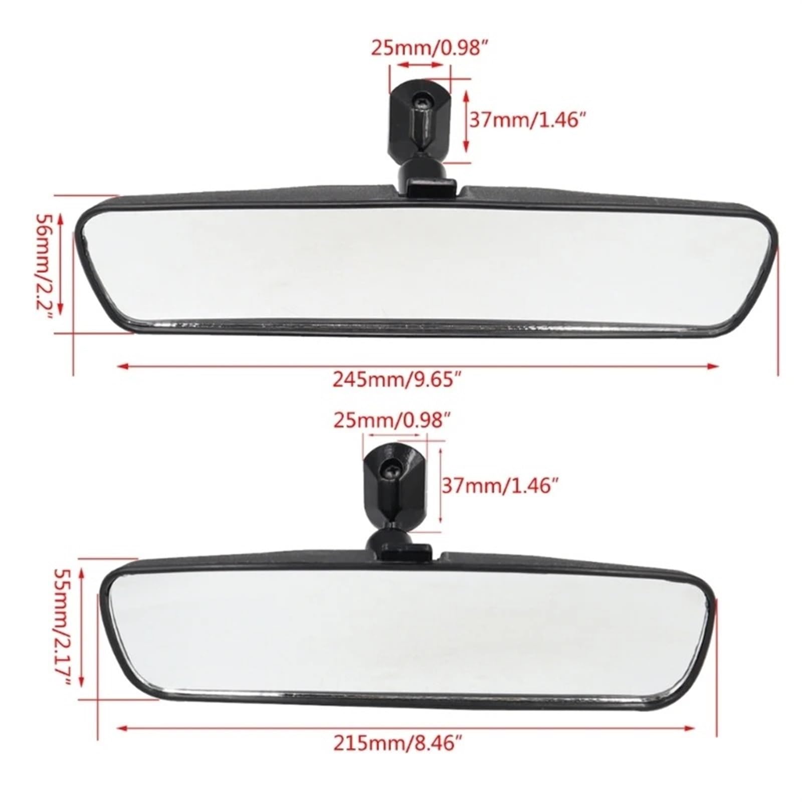 Miroir Intérieur De Voiture Rétroviseur Bébé Universel Intérieur Rétroviseur Voiture Adhésif Miroir Rétroviseur Retroviseur Interieur Voiture(10 inches)