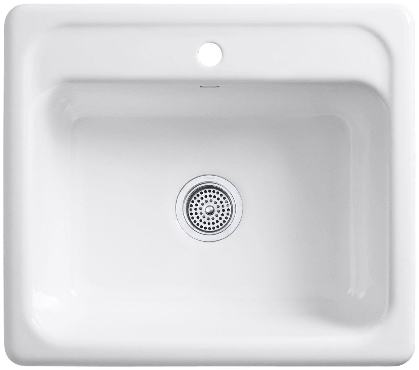 Kohler K-5964-1-0 Mayfield Self-Rimming Kitchen Sink, White