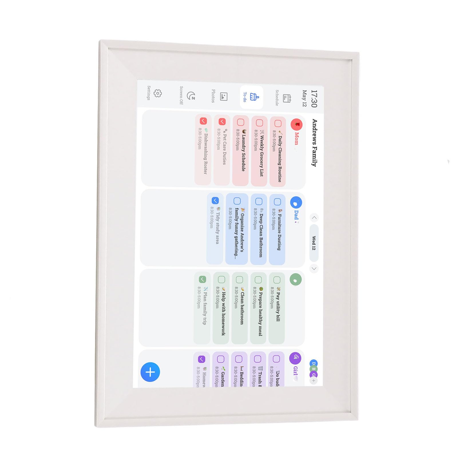 Intelligenter Interaktiver Digitaler Kalender, 10,1-Zoll-LCD-Touchscreen, Aufgabentabelle für Zuhause, Intelligenter Familienplaner für und Eltern