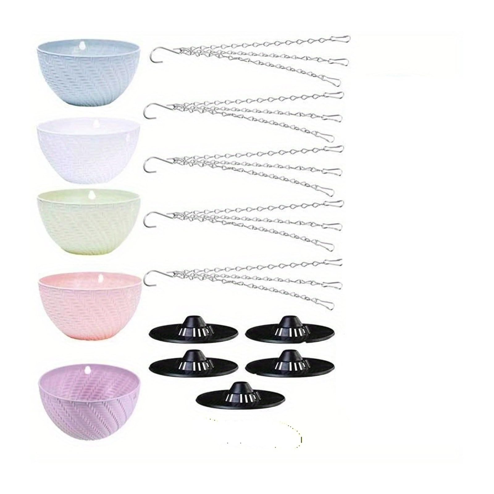 Générique Panier Suspendu for Plantes d'intérieur, avec Pot de Fleurs en Plastique et Type Crochet, Culture Vert for la décoration Maison