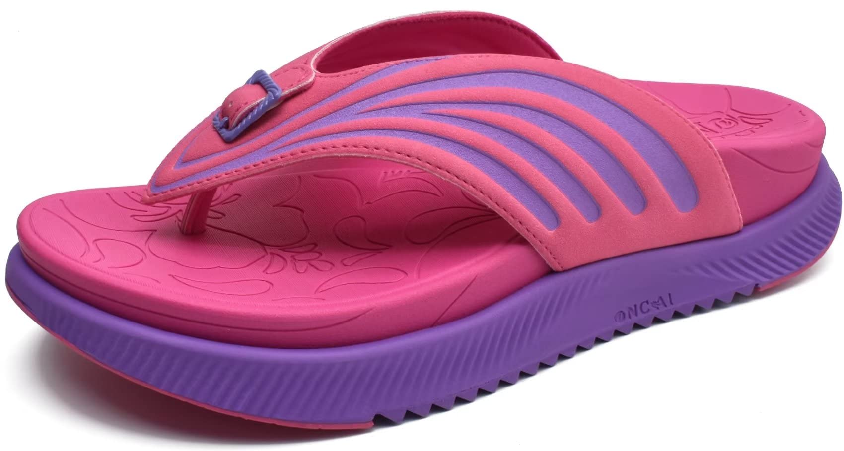 ONCAI Platform Flip Flops for Women Soft Cushion Recovery Walking Sandals Fashion Leather